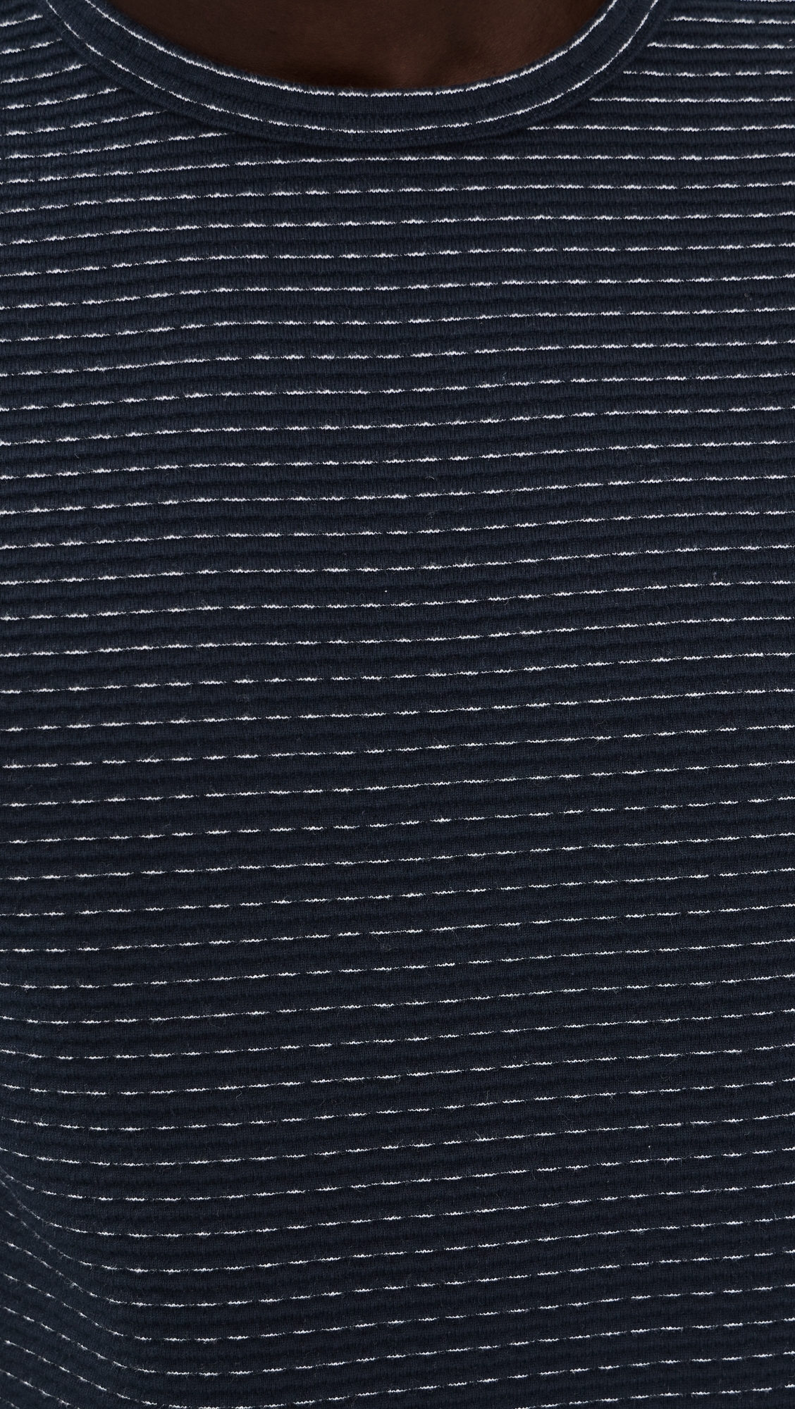 Jacquard Stripe Tee Navy/Cream Stripe