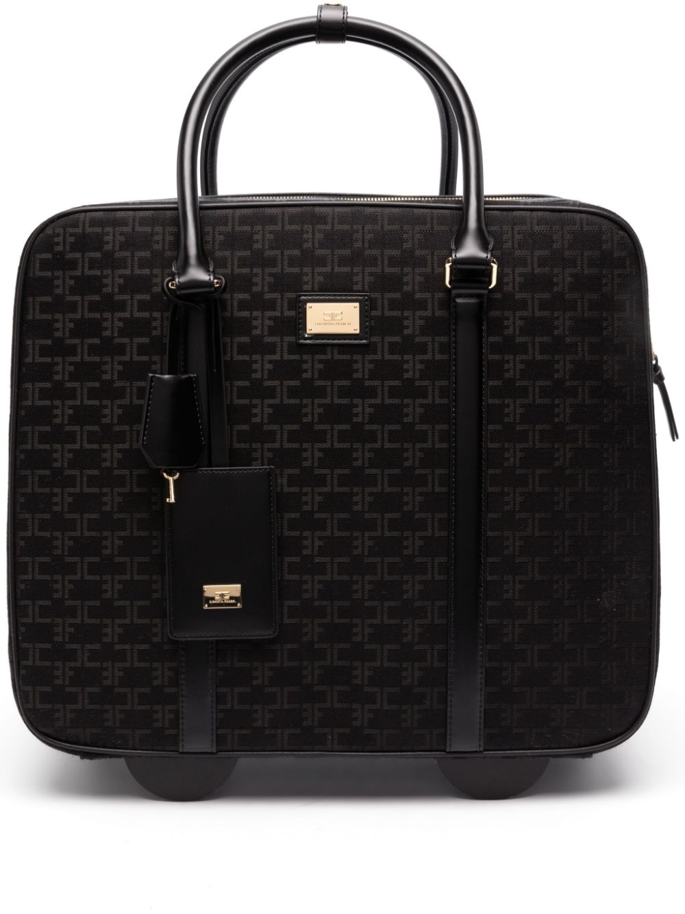 Weekend monogram-pattern suitcase - Black