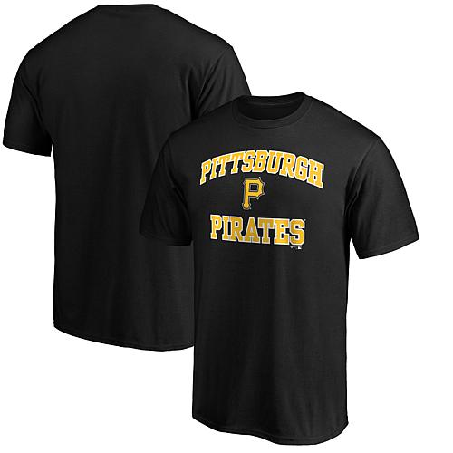 Men's Fanatics Black Pittsburgh Pirates Team Heart & Soul T-Shirt