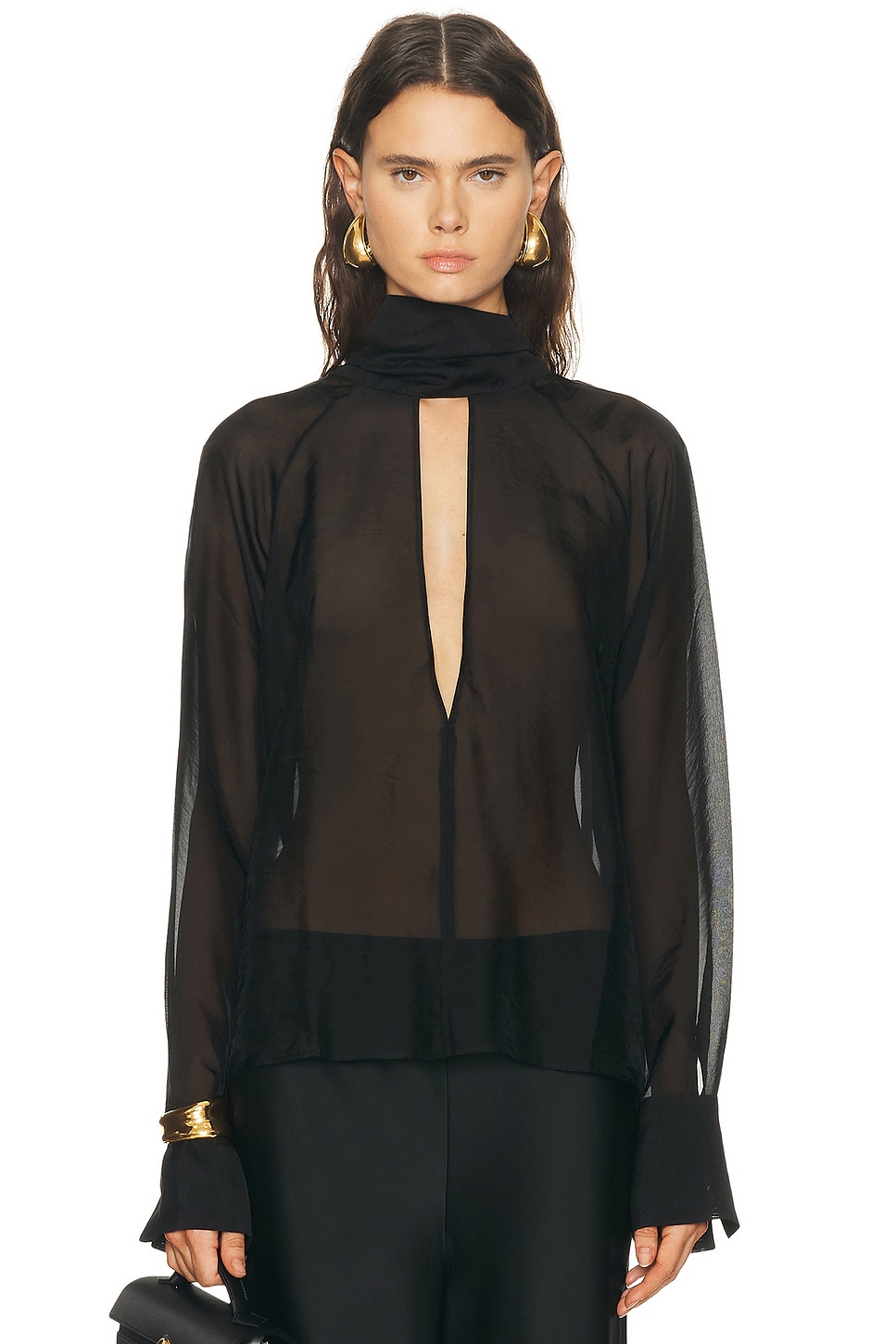 L'Academie Aiden Top in Black. XS. Also in