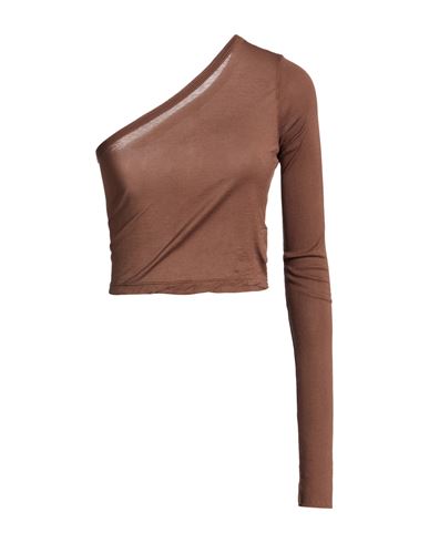 Woman Top Brown Size M Cotton
