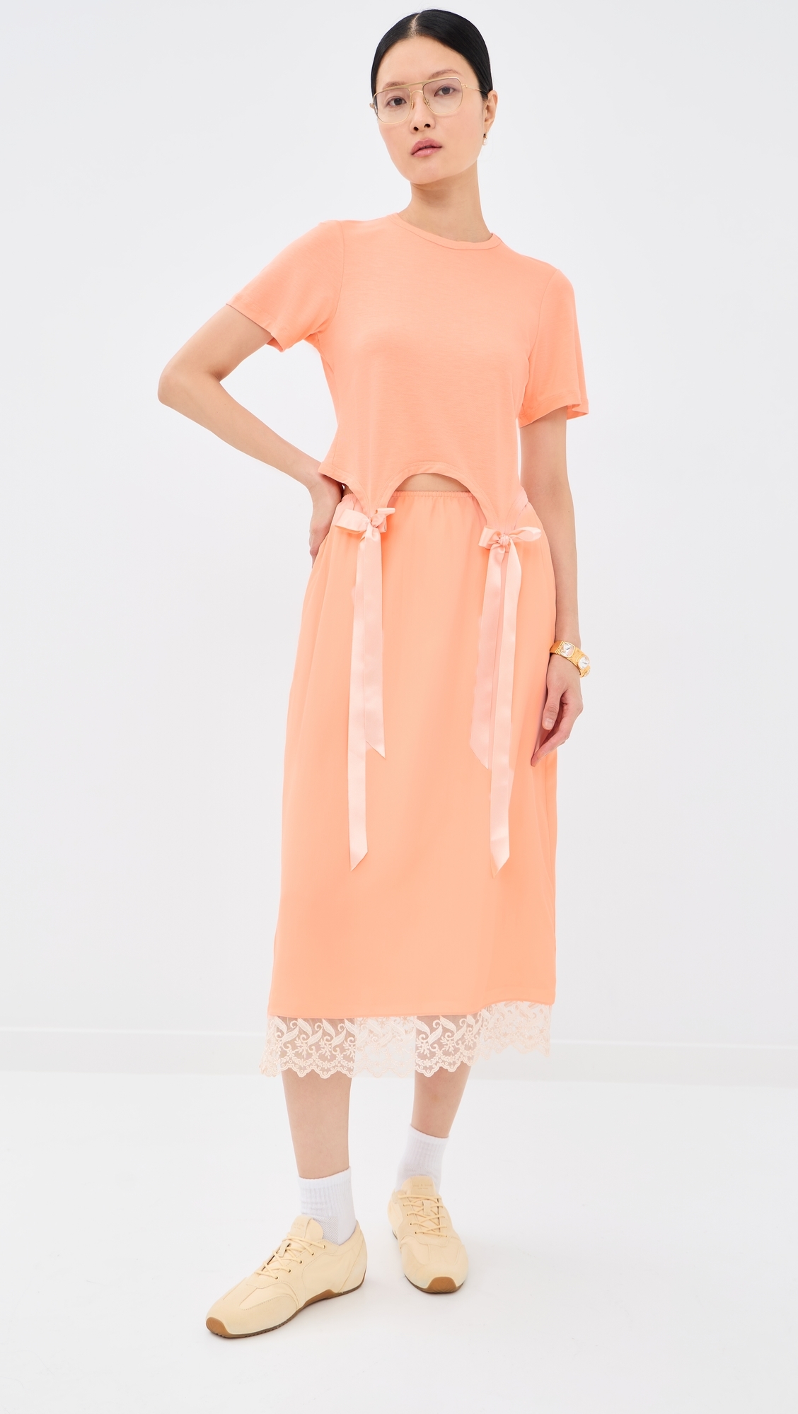 Bow Tail Easy T-Shirt Clementine
