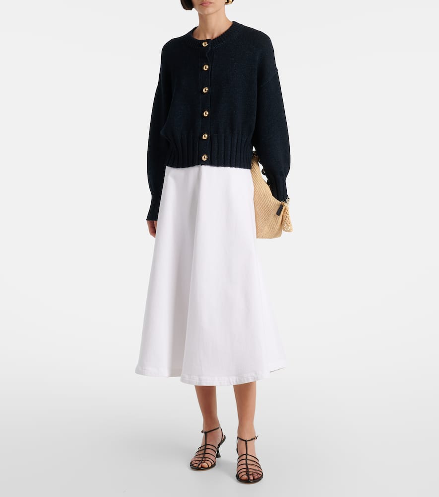 Liam cotton and silk-blend cardigan