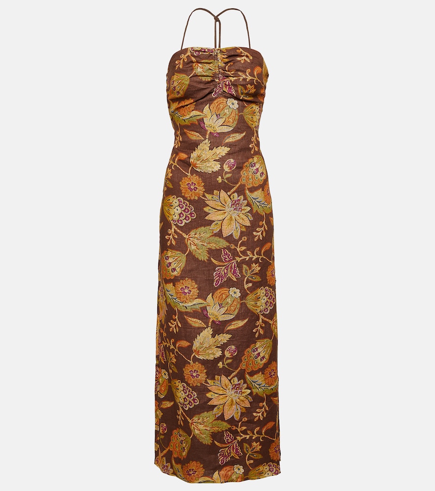Josefina floral linen midi dress