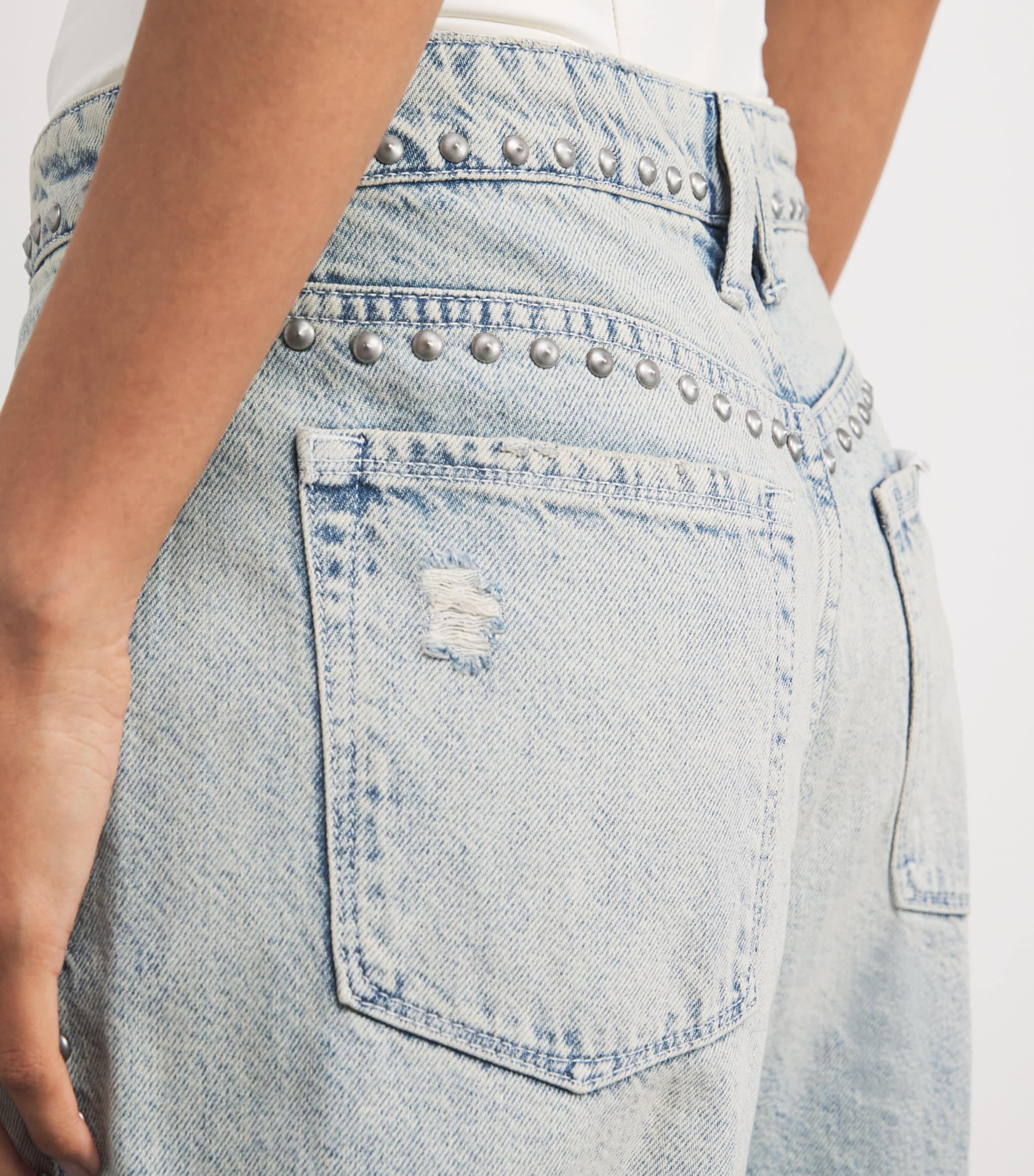 Good American Good Standard Ease Studded Jeans