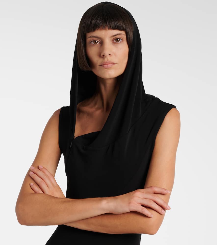 Asymmetric jersey gown
