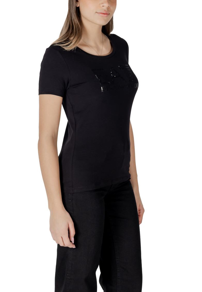 Black Logo Round Neck T-Shirt