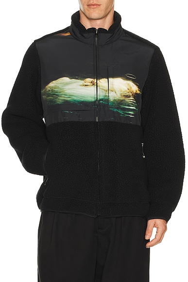 Undercover Drowned Martyr Polartec Boa Fleece Jacket in Black - Black. 2 also