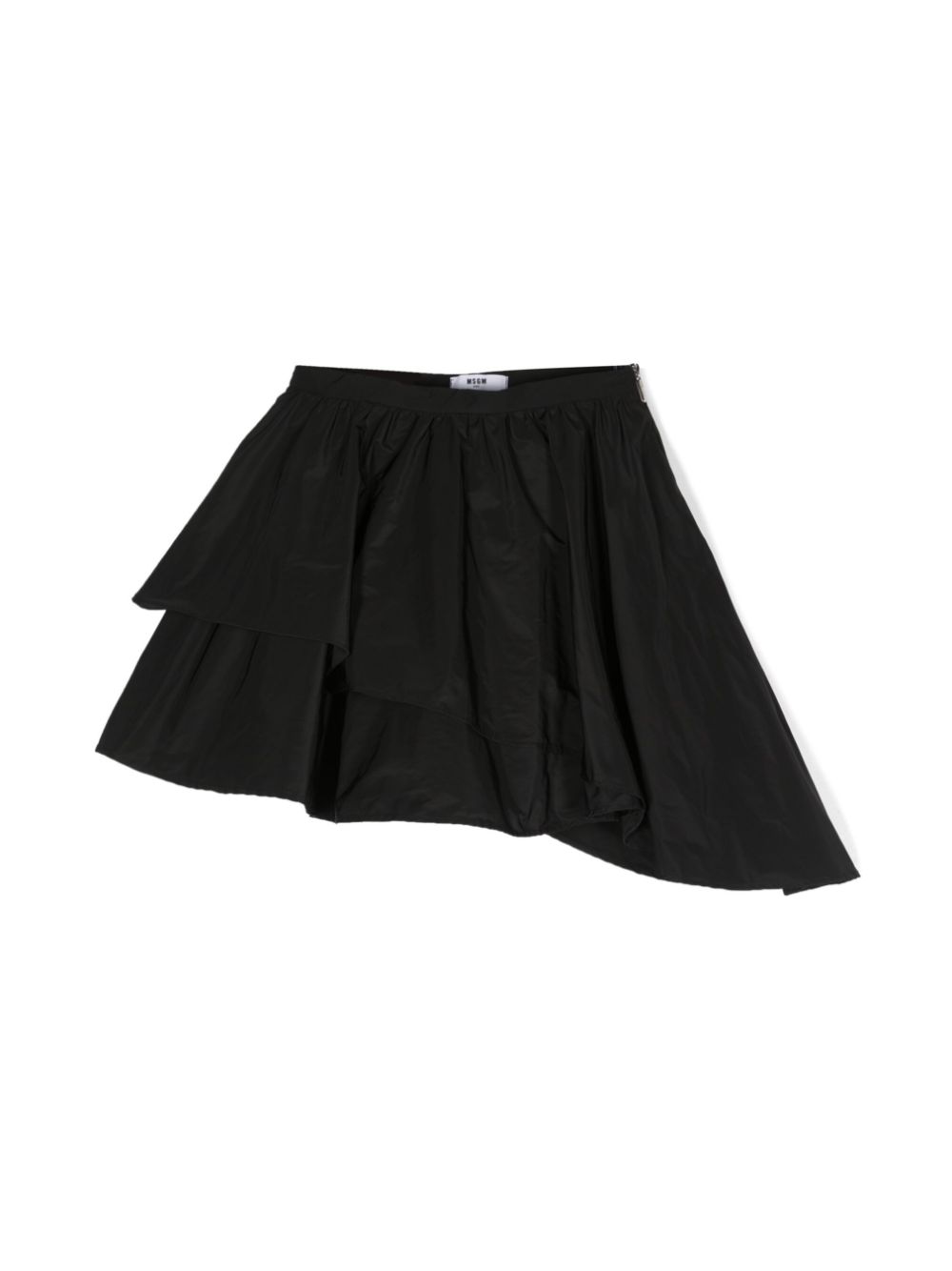 Ruffled asymmetric skirt - Black