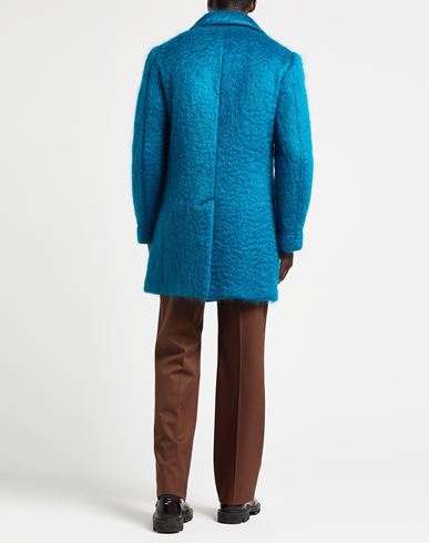Man Coat Deep teal Size 40 Mohair wool, Wool, Polyamide