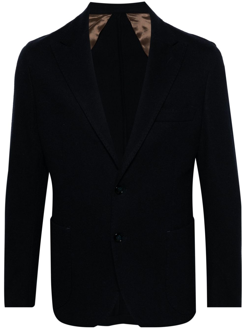Brushed-effect blazer - Grey