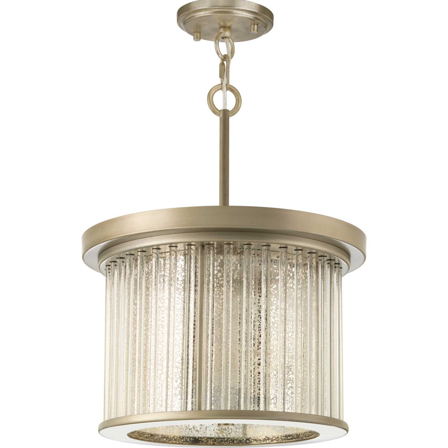 Antique Nickel Three Light Semi Flush Mount from the Point Dume-Sequit Point Collection