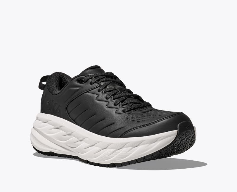 HOKA Men's Bondi SR Shoes in Carbon Black/White
