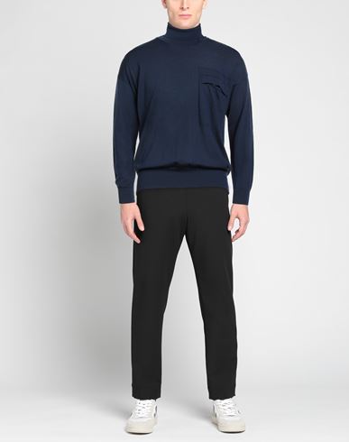 Man Turtleneck Blue Size 38 Wool