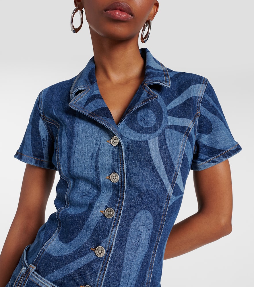 Pucci Marmo belted denim jumpsuit