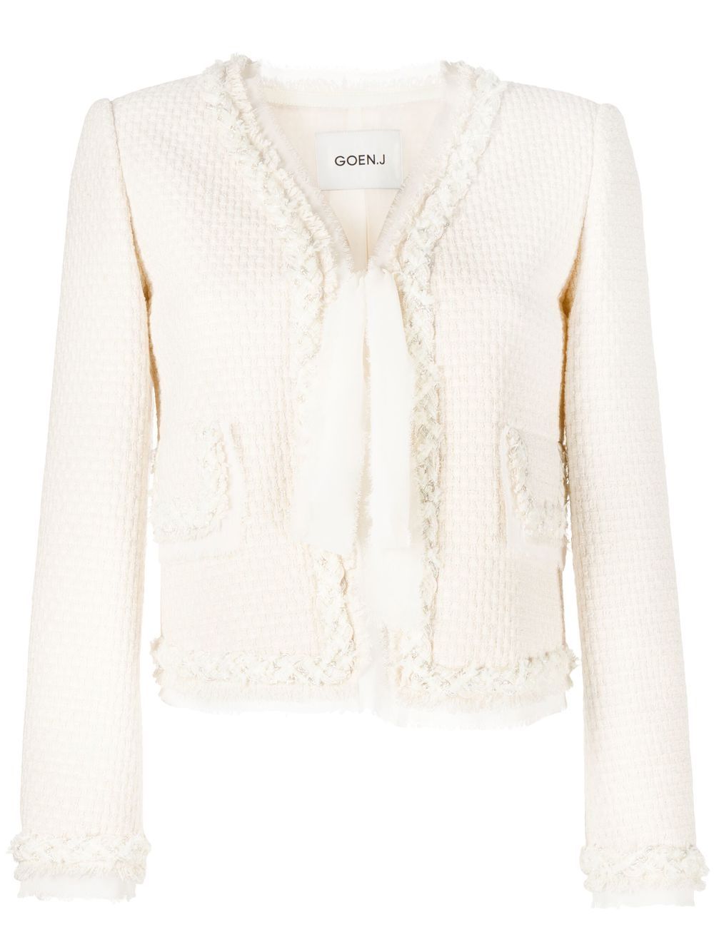 Long sleeve blazer - White