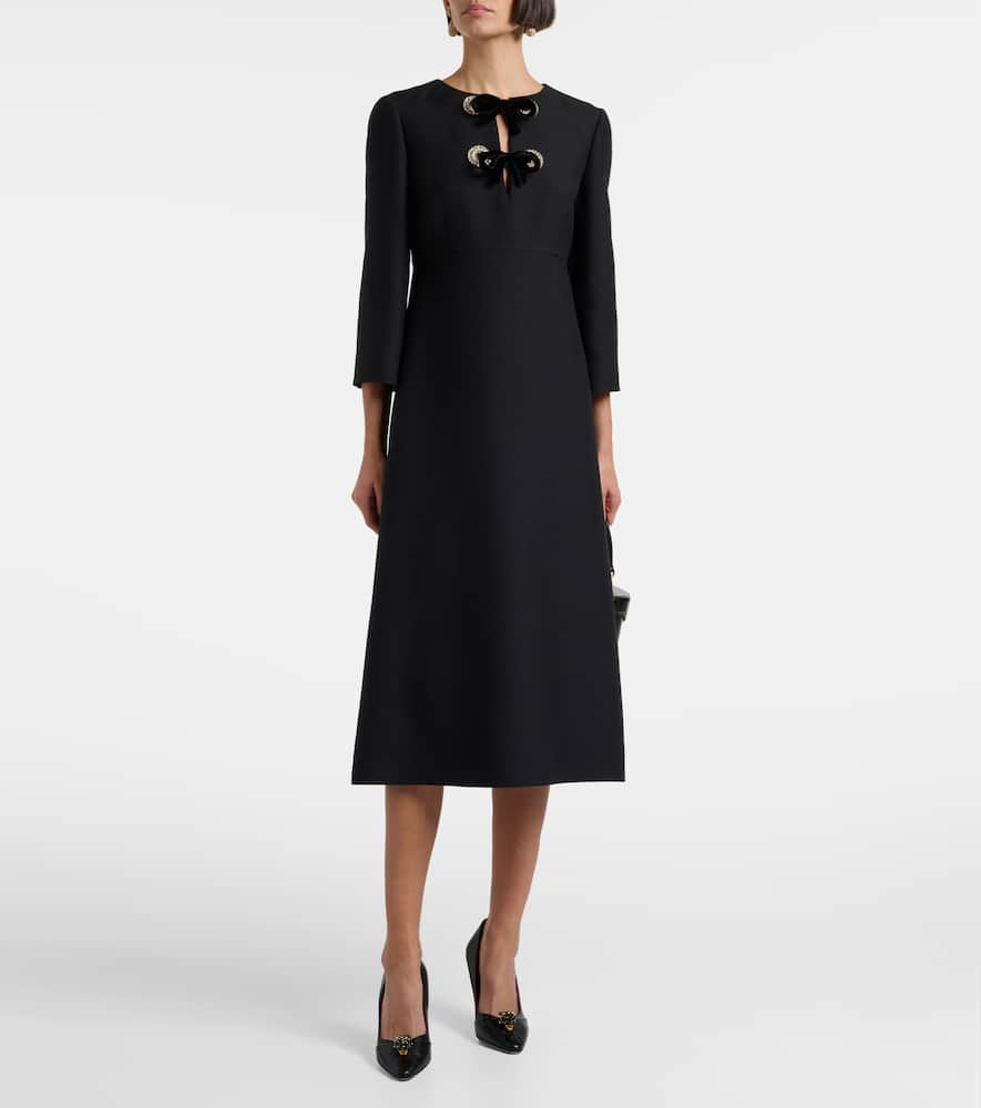 Crepe Couture embellished midi dress