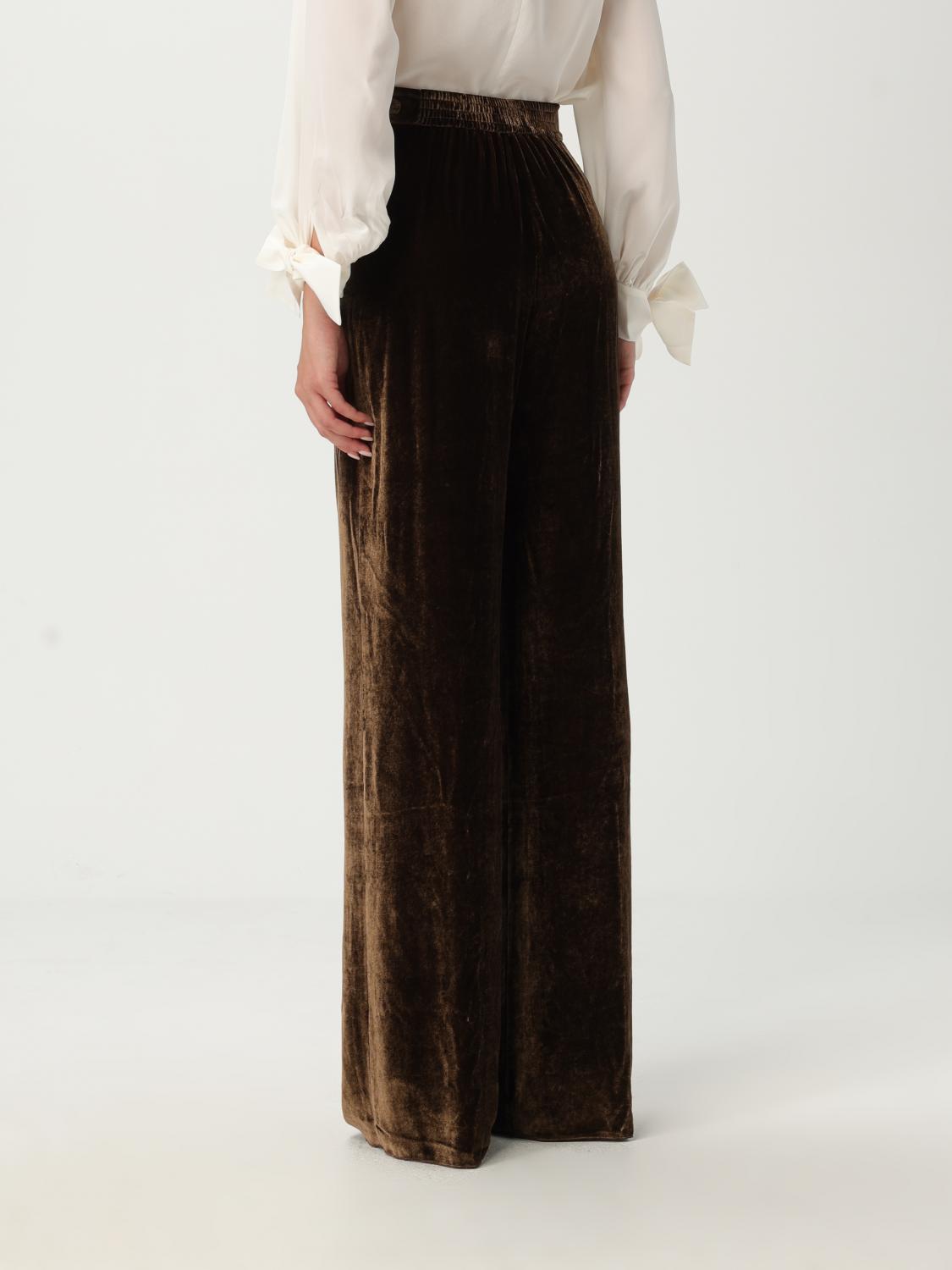 Velvet palazzo trousers - Black