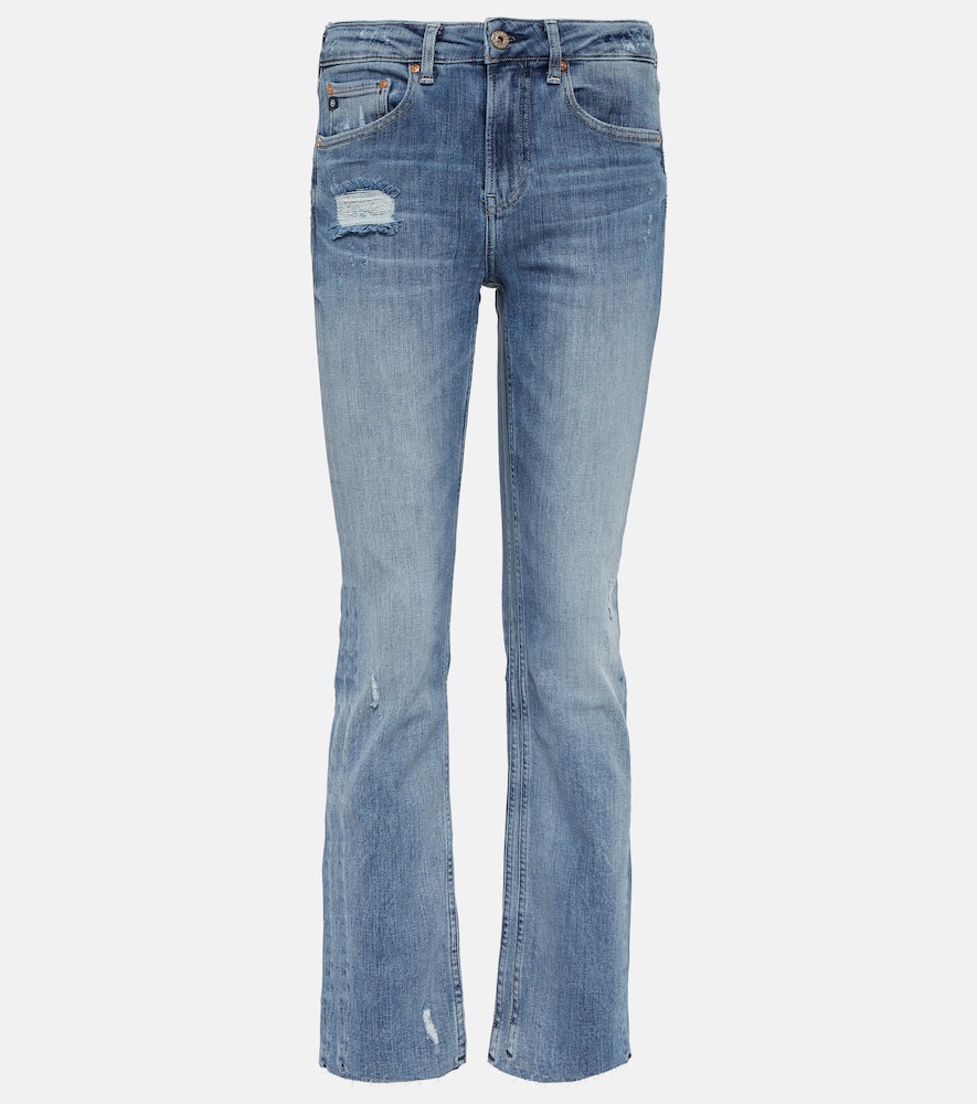 Girlfriend mid-rise straight jeans