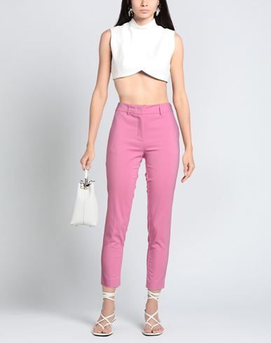 Woman Pants Fuchsia Size 4 Cotton, Polyester, Elastane