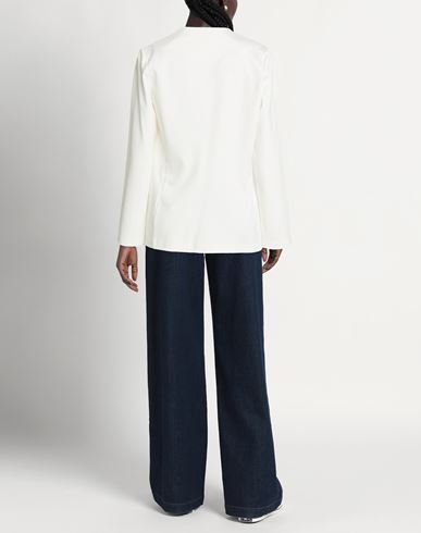 Woman Jacket White Size 6 Viscose, Polyamide, Elastane