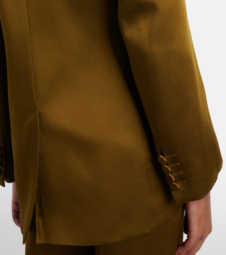 Crêpe satin blazer