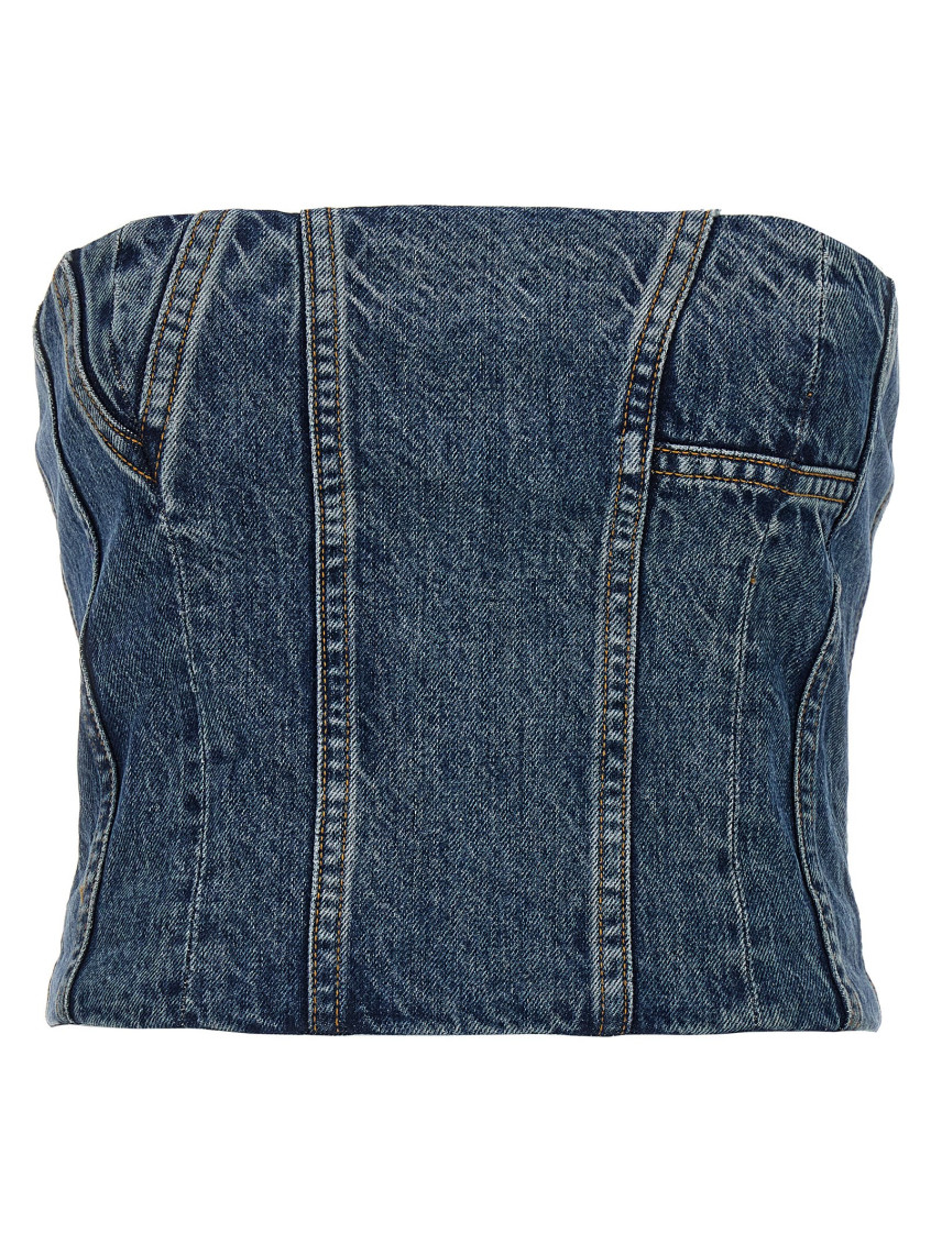 Denim Bustier Top