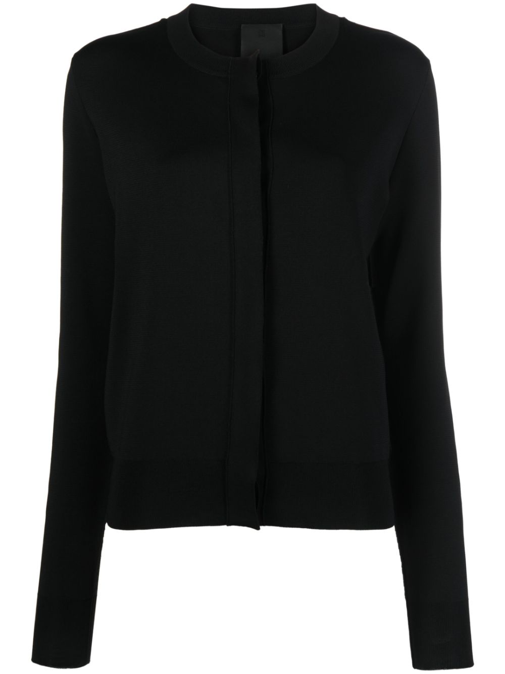Concealed-fastening cardigan - Black