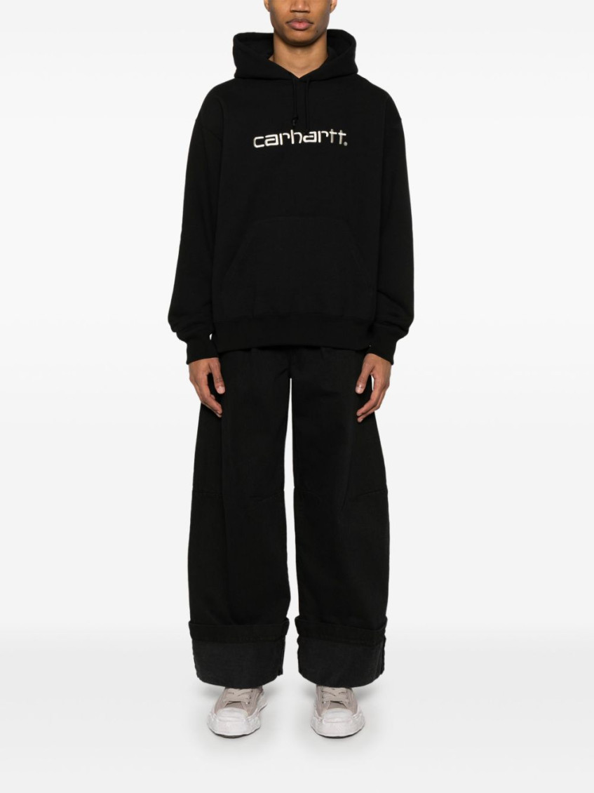 Black Cotton Hoodie