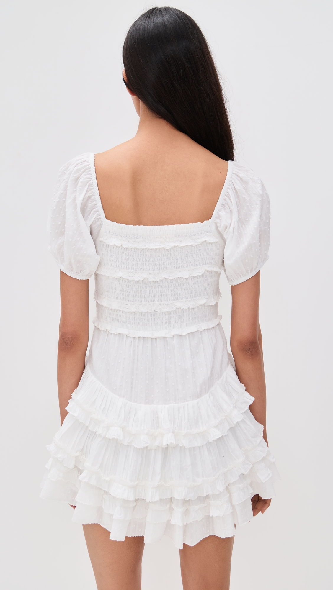 LoveShackFancy Fellows Dress Optic White