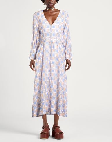 Woman Maxi dress Light blue Size 4 Cotton
