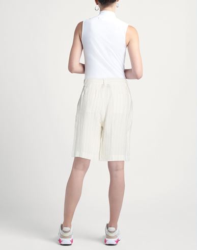 Woman Shorts & Bermuda Shorts Off white Size 4 Linen