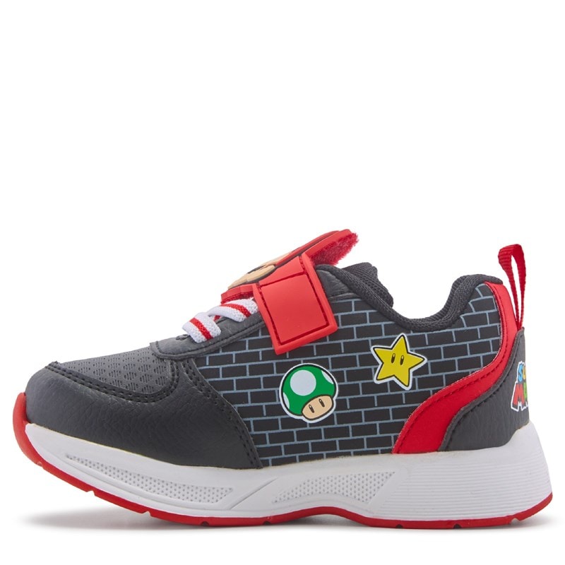 Kids' Mario Light Up Sneaker Toddler/Little Kid Shoes (Black/Red/Green)