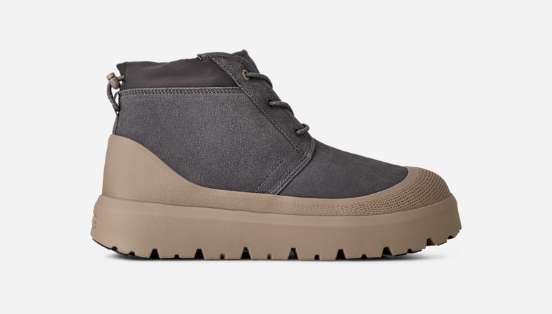 ® Men's Neumel Weather Hybrid Suede/Waterproof Classic Boots in Obsidian/Cobble Grey