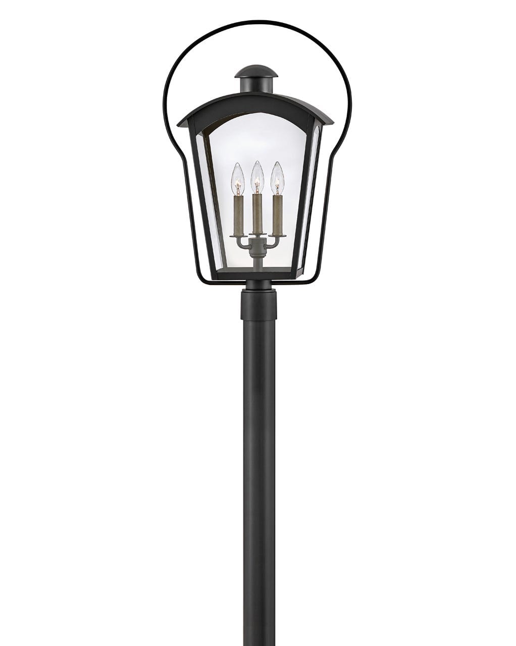 Black LED Post Top or Pier Mount Lantern from the Yale Collection