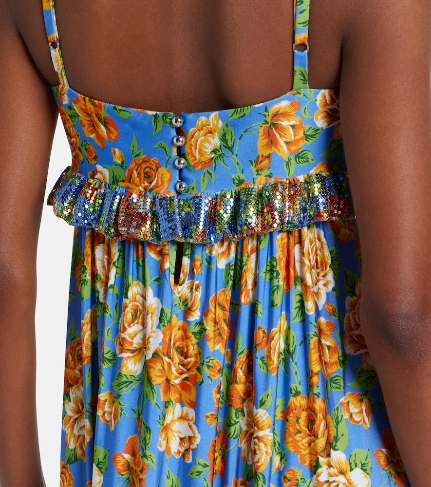 Floral chainmail minidress