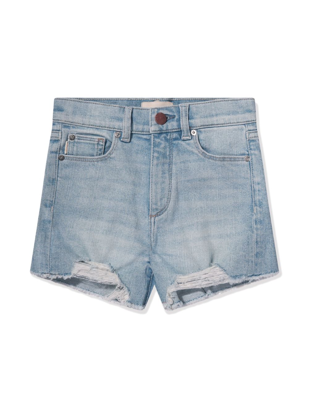 Distressed denim shorts - Blue