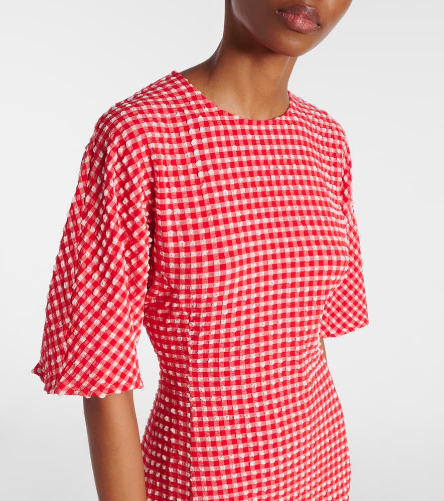 Seersucker midi dress
