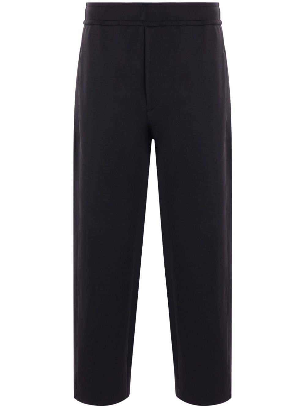 Milan ribbed curved track pants - Black