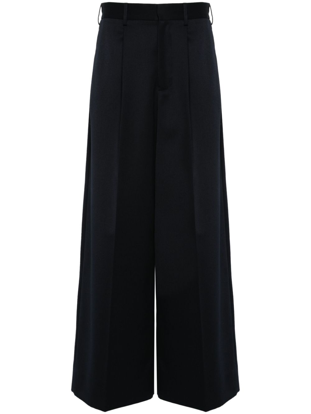 Pleated wide-leg trousers - Blue