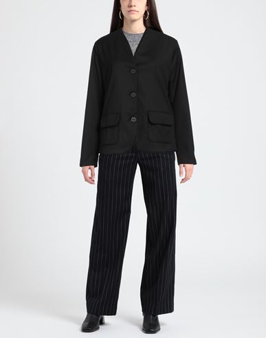 Woman Blazer Black Size 10 Polyester, Viscose, Elastane