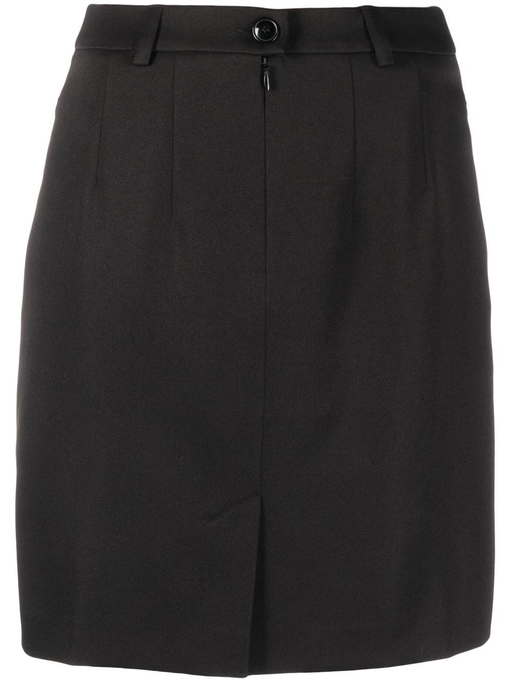 High-waisted logo-patch skirt - Black