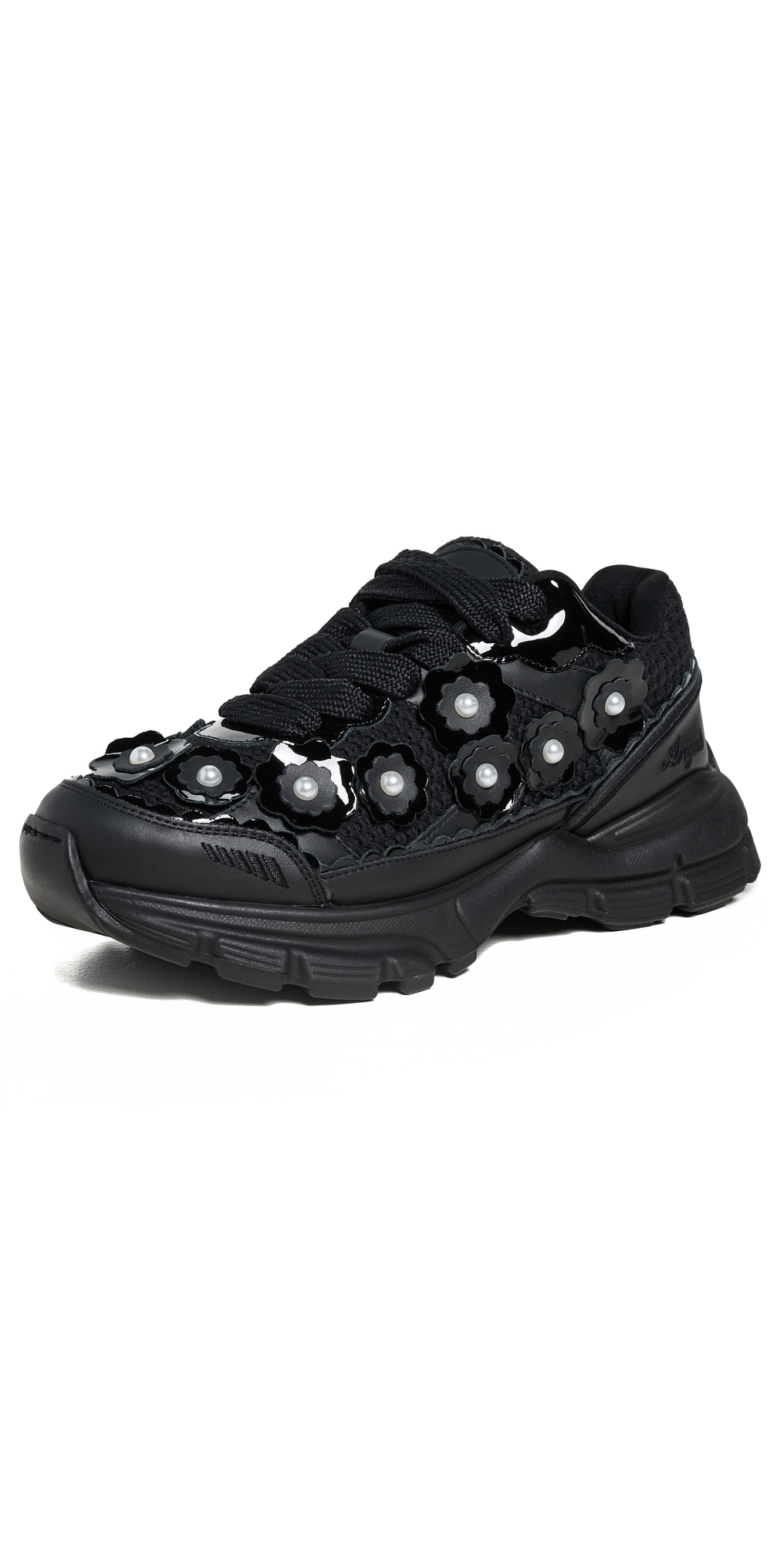 Axel Arigato Marathon Flower Runner Sneakers Black/Black