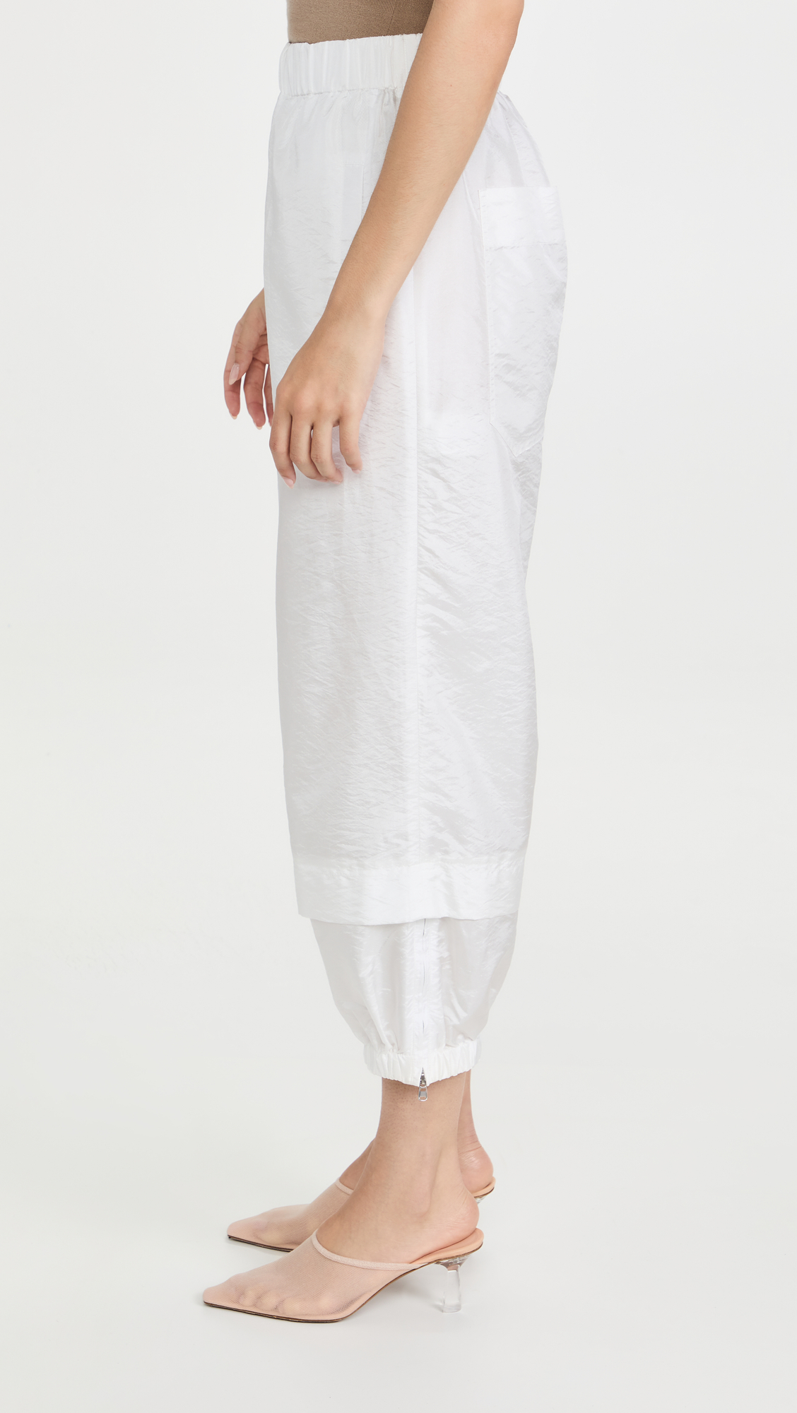 Crispy Nylon Pull On Joggers