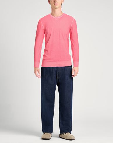Man Sweater Coral Size 40 Cotton, Polyamide