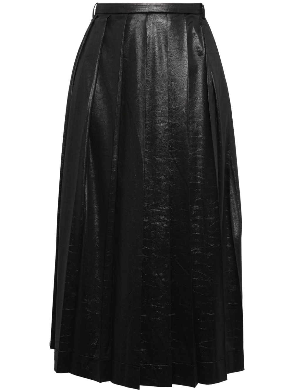 Pleated midi skirt - Black