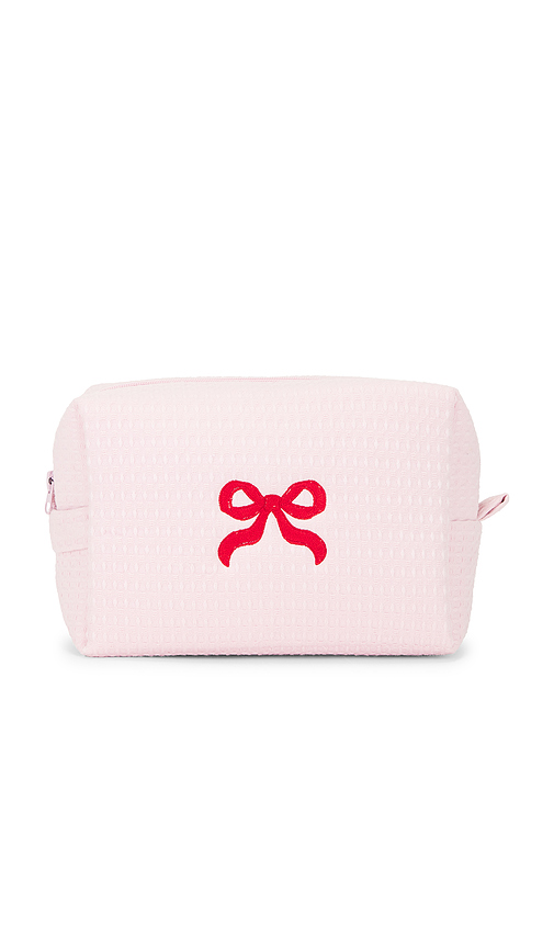 Abbode POCHETTE GAUFRÉE NŒUD BOW WAFFLE POUCH en Pink