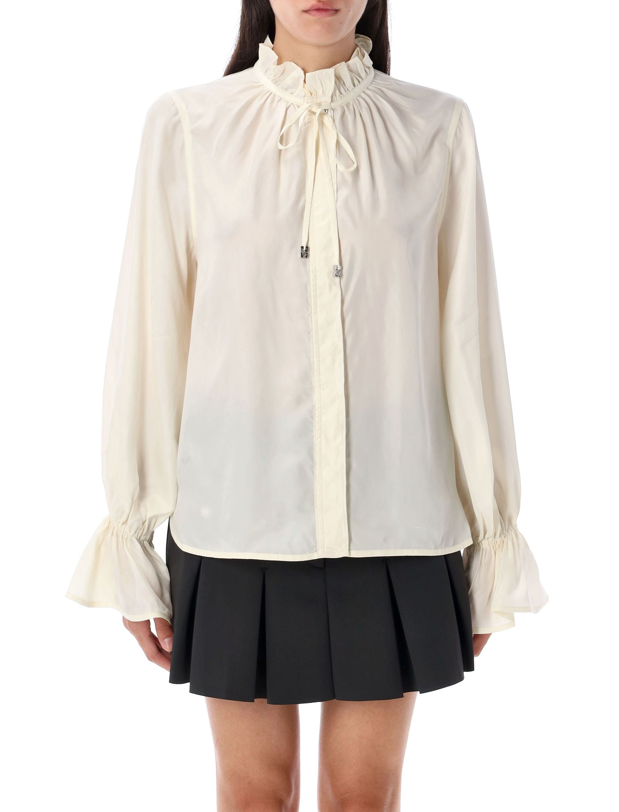Fluid Cupro Blend Tie Shirt