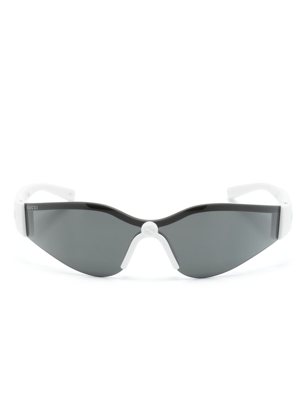 Interlocking G shield-frame sunglasses - White
