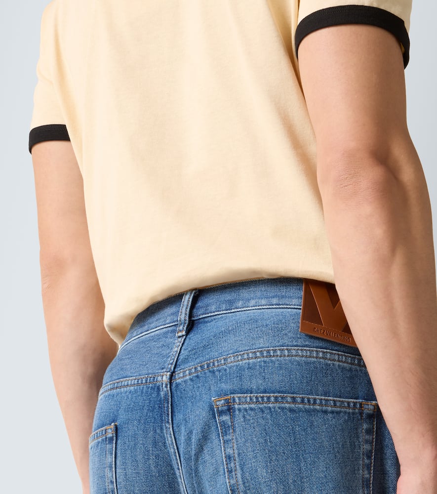 Mid-rise straight jeans